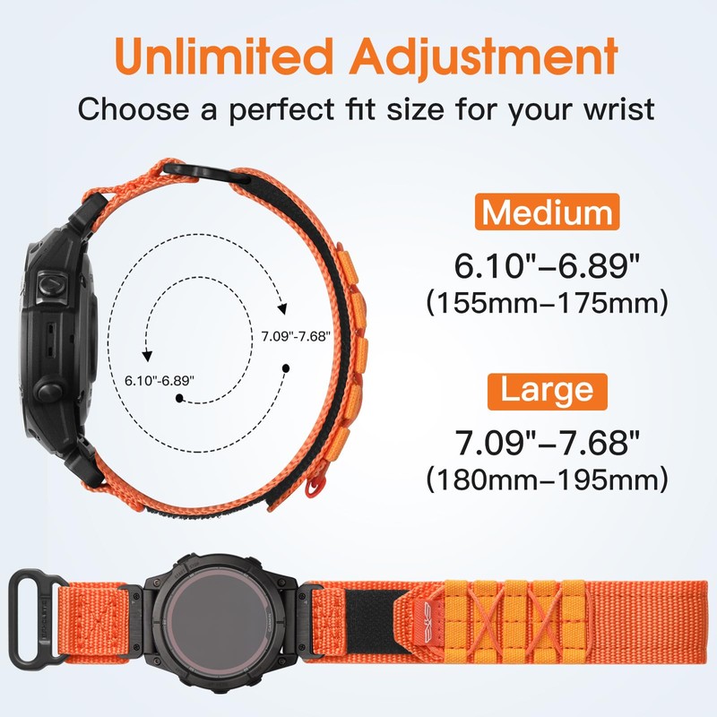Bandletic Compatible with Fenix 8 E 47mm Band Fenix 7