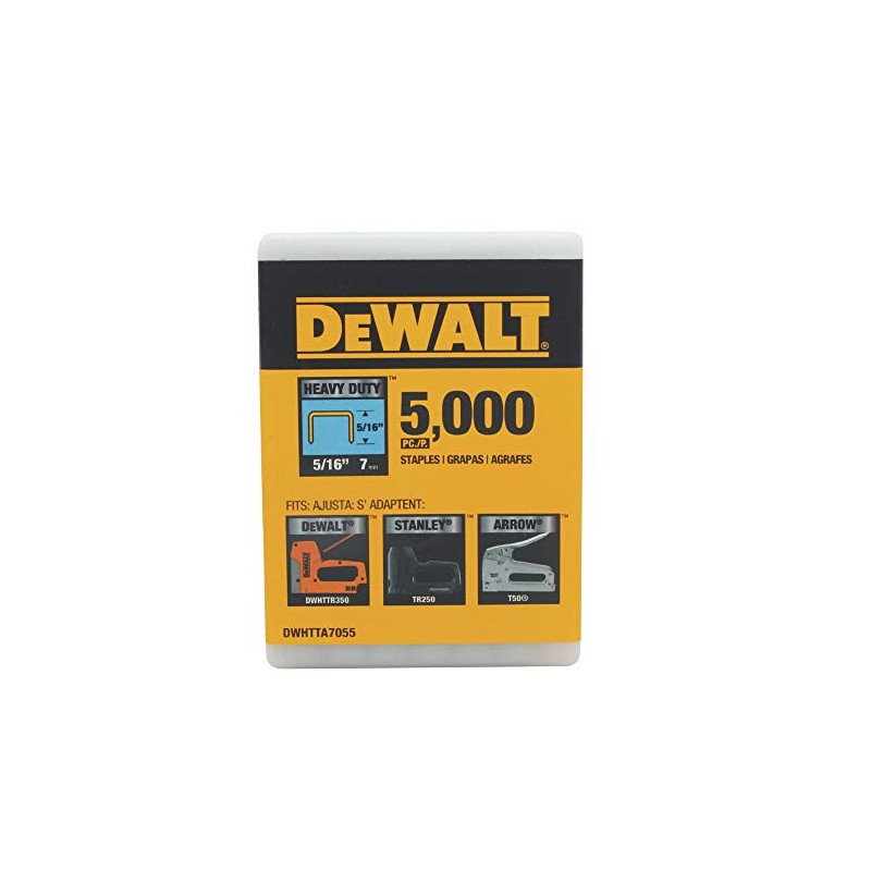 DEWALT DWHTTA7055 Heavy Duty Narrow Crown Staples 5/16 Inch Crown