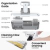 KEOUKE 8-in-1 Vertical Vegetable Chopper Mandoline Slicer with Container White