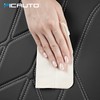 PIC AUTO Car Seat Cover, Piping Leather Front Seat Cover