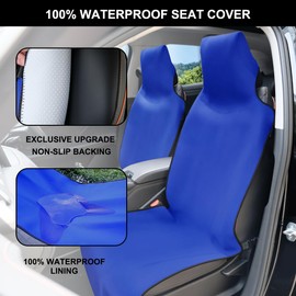 INFANZIA Premium Waterproof Seat Cover Upgraded Car Seat Protector Neoprene Universal Fit, 100% Washable Removable Non-Slip Sweat Car Seat Towel Cover, Perfect for Gym, Yoga, Workout(Royal Blue, one)