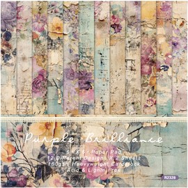 Vintage Floral Scrapbook Paper Pad - Flower Patterned Cardstock Paper Pads,6x6 Single-Sided Junk Journal Scrapbooking Paper for Card Making Cottagecore Picture Art Collage