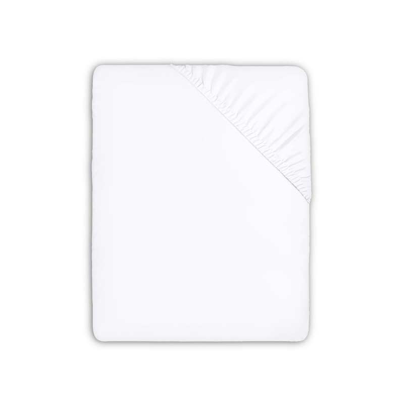 EV DEKOR®MF0001 Fitted Sheet Double, White - Deep Pocket Bedsheet