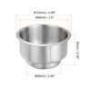 uxcell 201 Stainless Steel Drop-in Cup, 2.36" x 4.06" Drink