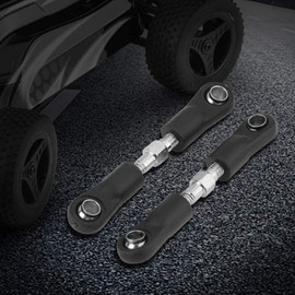 RC Handlebar, 2 Pieces RC Pull Rod, RC Steering Metal Pull Rod, RC Handlebar, Servo Link Turnbuckle Linkage for ZD 1/16 Model Car (Length 40±3 mm)