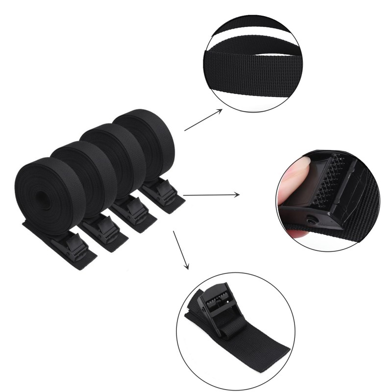 MEZOKUCEL 4 Pieces Heavy Duty Lashing Straps,1In(2.5cm) x 157In(4m) Cinch