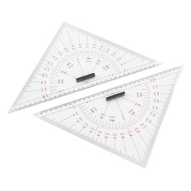 Acrylic Marine Triangle Clear Isosceles Triangle Ruler, Chart Drawing Triangle Ruler, Architect Triangle Set for Nautical Navigation, Precise Scale, Efficient Use