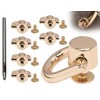 Emezddo Pack of 6 Rivets, Rotating D Rings Screw Rivets,