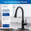 Matte Black Kitchen Faucet with Pull Down Spayer Arofa Single