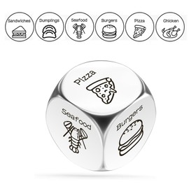 Funny Decision Dice Food Dice Gifts for Couples Wedding Gifts for Husband Wife Birthday Gift Date Night Dice Game Dice (Food Dice Sandwiches Dumplings Seafood Burgers Pizza Chicken)