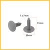 REPAIROCK 5 Pcs 7x7mm Hole Gray Push in Plastic Rivets