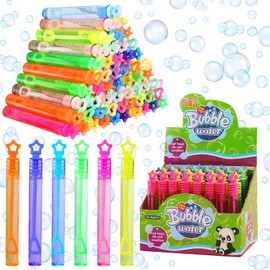 Children's Soap Bubbles 48 Pieces Soap Bubbles Wedding Mini Soap Bubbles Set, Bubble Stick, Soap Bubbles Small, Colourful Bubbles for Summer Toys Garden Children Party Bags Children's Birthday Party