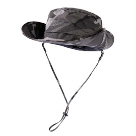 Comhats UPF 50 Sun Hats for Men Wide Brim Summer Safari Fishing Hiking Boonie Waterproof Camo Grey Large X-Large XL L Oversized
