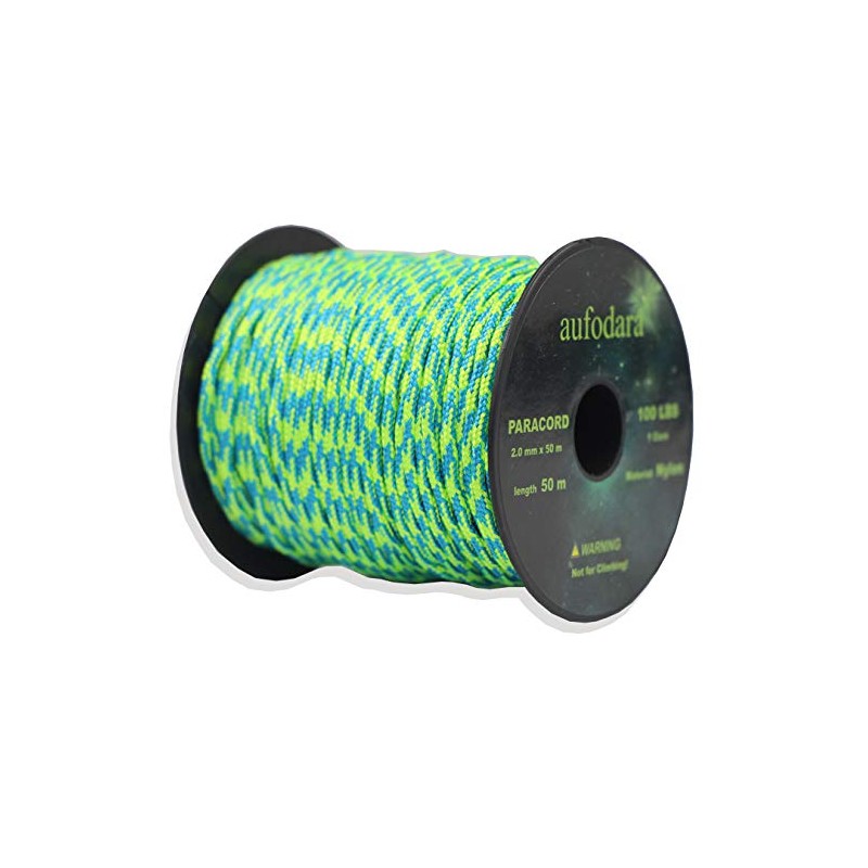 aufodara 50 Meters Paracord Cords 2 mm Nylon Rope 1