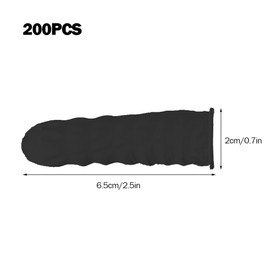 Anti-Static, Latex Finger Cots, Pack of 200 Latex Finger Cots, General Finger Cots Disposable Latex Nail Cover Durable Highly Elastic Antistatic Protect Sleeve Tool (Black)
