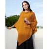 RYYOYY Soft Cashmere Blend Knitted Poncho for Women Wayfarer Travel
