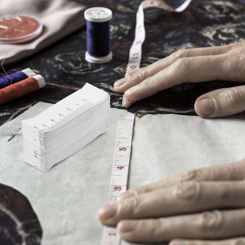 DOITOOL Disposable Paper Measuring Ruler of 100 Pieces for Head