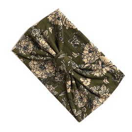 scicent Headband Boho Wide Knot Hair Scarf Floral Printed Hair Band Elastic Turban Head Wrap Stretch Fabric Cotton Head Bands Thick Fashion Hair Accessories for Women 23