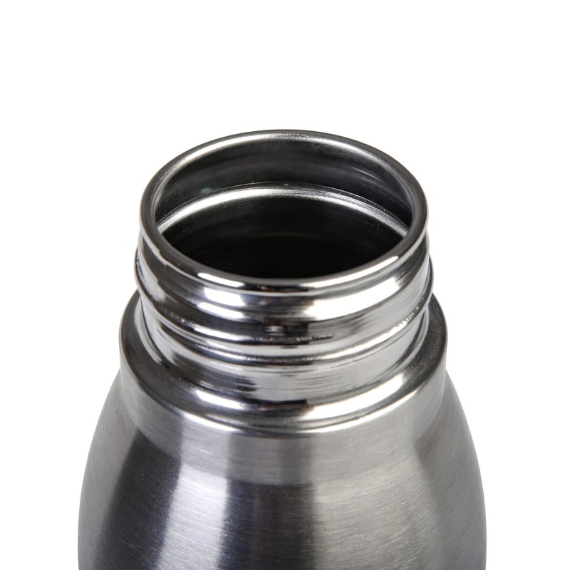 axentia Stainless Steel Water Bottle, Silver, Approx. 1 Litre