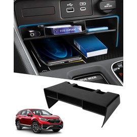 Karltys Center Console Organizer Tray for Honda CR-V 2023 2024 2025 CRV Accessories Car Middle Console Organizer Storage Insert Tray with Non-Slip Black Silicone Mat