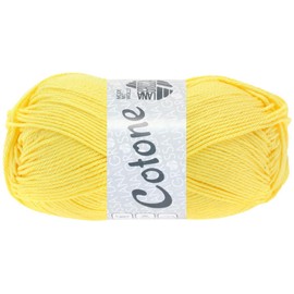 LANA GROSSA Cotone Basic Cotton Yarn Hand Knitting Yarn Made of 100% Cotton 50 g Wool for Knitting and Crocheting 125 m Yarn FB 16