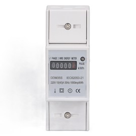 Single Phase Energy Meter Tester Digital Din Rail Electricity Monitor 10‑40A DC220V