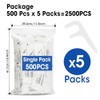AZEN 2500 Count Dental Floss Bulk, Individually Wrapped Floss Picks,