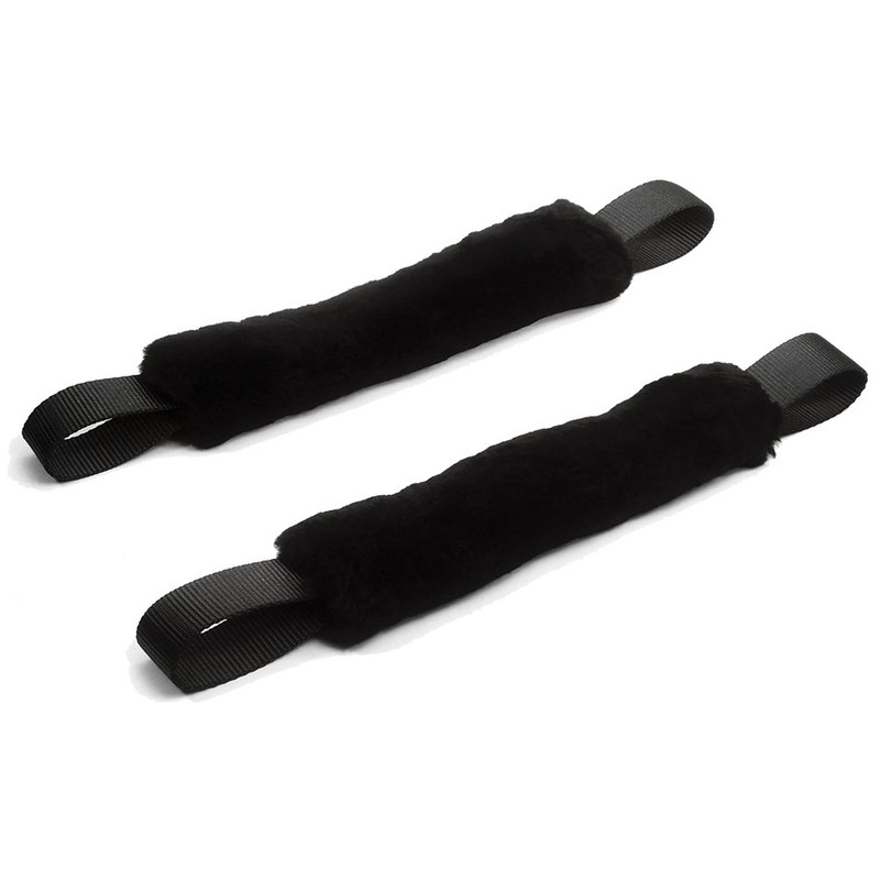 1" x 18" PowerTye® Sheepskin Soft-Tye Hook Extensions, Black (Pair)