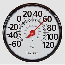 #6700 Taylor Large 13.5 Easy to Read in/Outdoor Black Dial Thermometer F/C