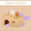 Large Natural Wooden Hamster Hideout House - Chew-Resistant Pet Toy