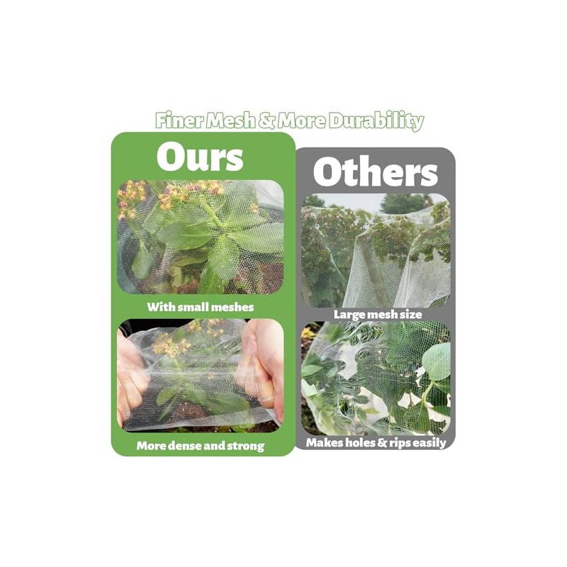 Heavy Duty 60 Mesh Garden Netting - Insect & Bird