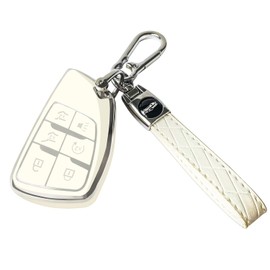 JUNJIA WU - Funda para llavero Chevy con llavero de TPU de alta calidad compatible con Chevy Tahoe Suburban 2021-2024, s-blanco, suitable