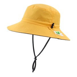Connectyle Safari Hat for Toddlers and Kids, Summer, UPF 50+, Wide Brim Sun Hat, Bucket Hat, ginger/black