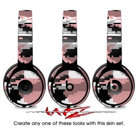 Skin Decal Wrap Works with Original Beats Solo Pro Headphones WraptorCamo Digital Camo Pink Skin Only Beats NOT Included
