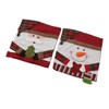 2pcs Christmas Chair Back Cover Decorative Non Woven Fabrics Old