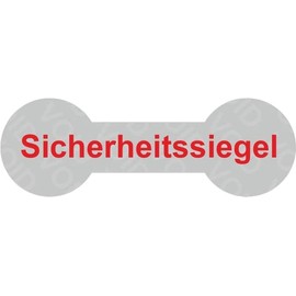 VOID Security Labels "Security Seals" on a Roll - 60 x 20 mm (Red - Pack of 100)