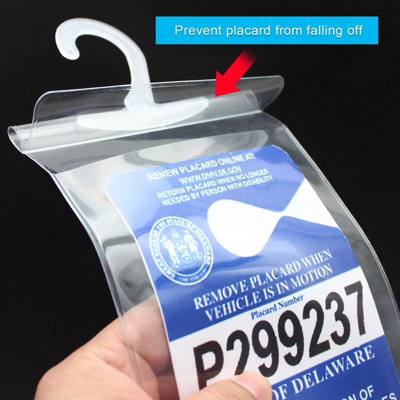 povtii 1 PC Handicap Placard Holder, 11.6" × 5" Ultra