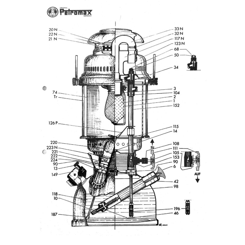 Petromax 500 Vorheizschale Chrom 35, 1429940