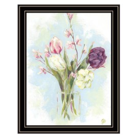 Trendy Decor 4U HOLD150-779BG Flower Farm Bouquet II Wall Art By Jennifer Holden - Contemporary Impressionism Floral Paradise 18" H x 14" W