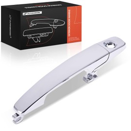 A-premium - Manija de Puerta Exterior del Lado del Conductor o del Pasajero con Ojo de Cerradura Compatible con Ford Focus 2008 2009 2010 2011, Chapado en Cromo, Reemplazo# 8S4Z54218A14CA