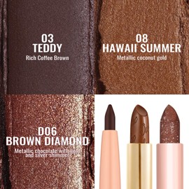 Oulac Lipstick & Lipliner Set 3PCS High Impact Lipcolor with Moisturizing Formula, Vegan Beauty, Full-Coverage Lip Color, Gift Lipstick for Women, 03+08+D06