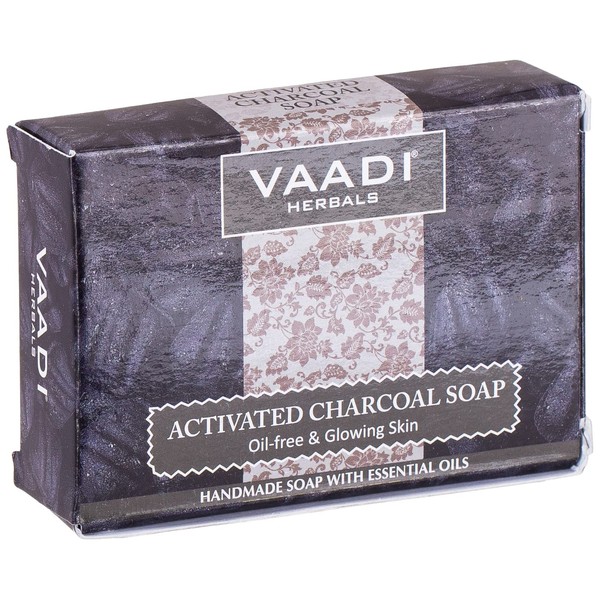 Vaadi Herbals Value Pack Of 3 Activated Charcoal Soap (3 X 75 Gms), 75 g