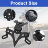 HIULLEN Motorrad Kennzeichenhalter, Einstellbarer Winkel kennzeichenhalterung, Nummernschildhalter, Universal Nummernschildhalter, Aluminiumlegierung