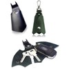 WOO LANDO 2PCS Mens Superhero Bat Faux Leather Key Case