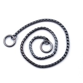 Choke Chain Collars for Dogs, Metal Slip Link Training Heavy Duty Dog Choker Collar Puppy Collars for Small Medium Large Dogs, Black M