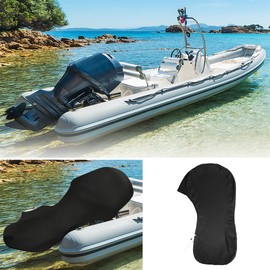 X AUTOHAUX 420D Oxford Cloth Motor Full Outboard Boat Engine Cover Fit 60-100HP