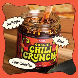 SIJANG Garlic Chili Crunch - Gourmet Chili Oil, 6oz - Rich Umami Flavor, Smoky Heat, Chili Crunch - Keto-Friendly, No Sugar, Low Calorie