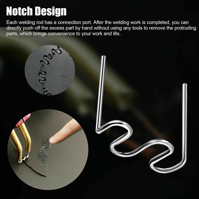 Gearzaar 1000PCS 0.8mm Hot Staples Plastic Welding Wave Stapler for