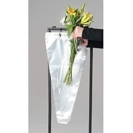 A&A Flower Bouquet Unprinted 37 Micron Clear Cellophane Bags Plastic Sleeve Bag 50 Pcs (14X18X4 in.)