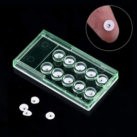 Akozon Teeth Ornaments 10 Pieces 2 mm Tooth Crystal Decoration Tooth Jewellery Decoration White with Box